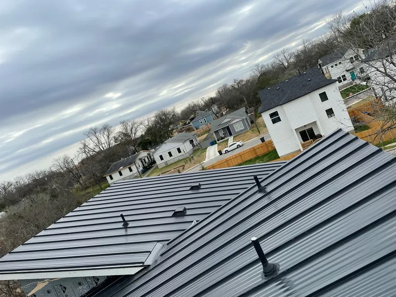 Standing seam metal roof panels with vents for Skylight Repair in Turpin Hills